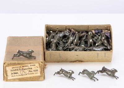 Lot 542 - Britains Trade boxes (2) for item 620 HARES Running