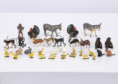 Lot 546 - Britains lead small farm and wild animals comprising Guenon Monkeys (9, but 1 P)