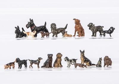 Lot 550 - A lot of - probably German made - lead dogs by unknown makers