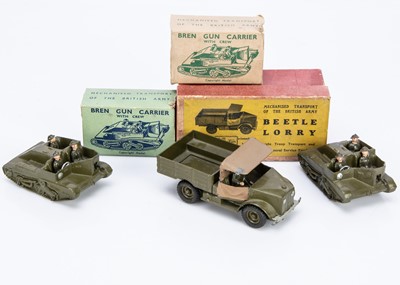 Lot 606 - Boxed Britains military vehicles consisting of set 1876 (2) Bren Gun Carrier (with crew)