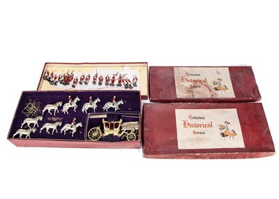 Lot 607 - Britains Historical Series sets 1470 The State Coach of England and 1475 Beefeaters, Outriders and Footmen of the Royal Household