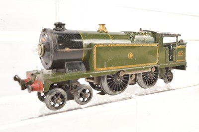 Lot 633 - Hornby 0 Gauge No 2 GWR green 3-Rail 2221 4-4-2T 20v Tank Locomotive