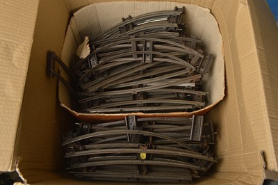 Lot 644 - Large collection of boxed and unboxed Hornby 0 Gauge clockwork  track and Points  (approx. 200 pieces of track)