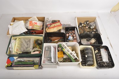 Lot 673 - Large collection of 0 Gauge spares for building kit/scratchbuilt models and general scenery