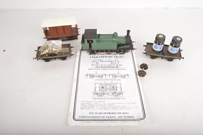 Lot 674 - Connoisseur Models 10th Anniversary kitbuilt 0 Gauge LNER Freight Train Kit (4)