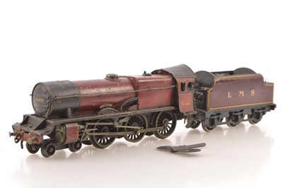 Lot 686 - A Bassett-Lowke 0 Gauge clockwork 'Royal Scot' 4-6-0 Locomotive with key and non-original Tender (3)