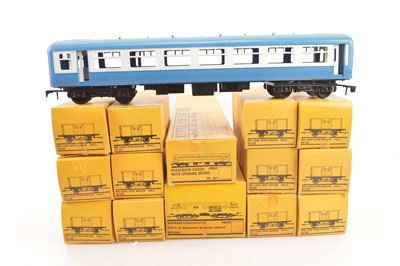 Lot 701 - Tri-ang Big Big 0 Gauge boxed and unboxed Locomotive Coaches and wagons (15)