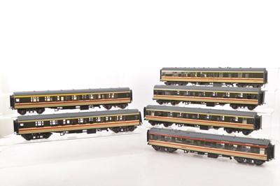 Lot 742 - Modified Lima 0 Gauge coaches in BR Inter-City Swallow livery