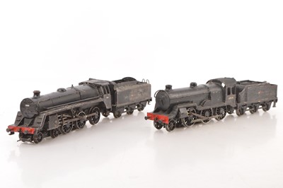 Lot 756 - Pair of Scratchbuilt 0 Gauge 3-Rail BR black Locomotives and Tenders