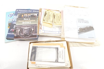 Lot 763 - Large quantity of 0 Gauge mainly  American Railroads Transfers and other Railway ephemera and UK Live Steam books and Plan