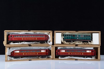 Lot 770 - 1980's boxed Paya PH 1376 0 Gauge Tinplate Coaches,  (4)