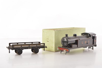 Lot 780 - Bassett-Lowke 0 Gauge LMS lined black 0-6-0 Tank Body and Truck