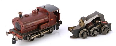 Lot 800 - A modified 'Bonzone' 0 Gauge 2-rail 0-6-0 Saddle Tank Locomotive with original 3-rail mechanism (2)