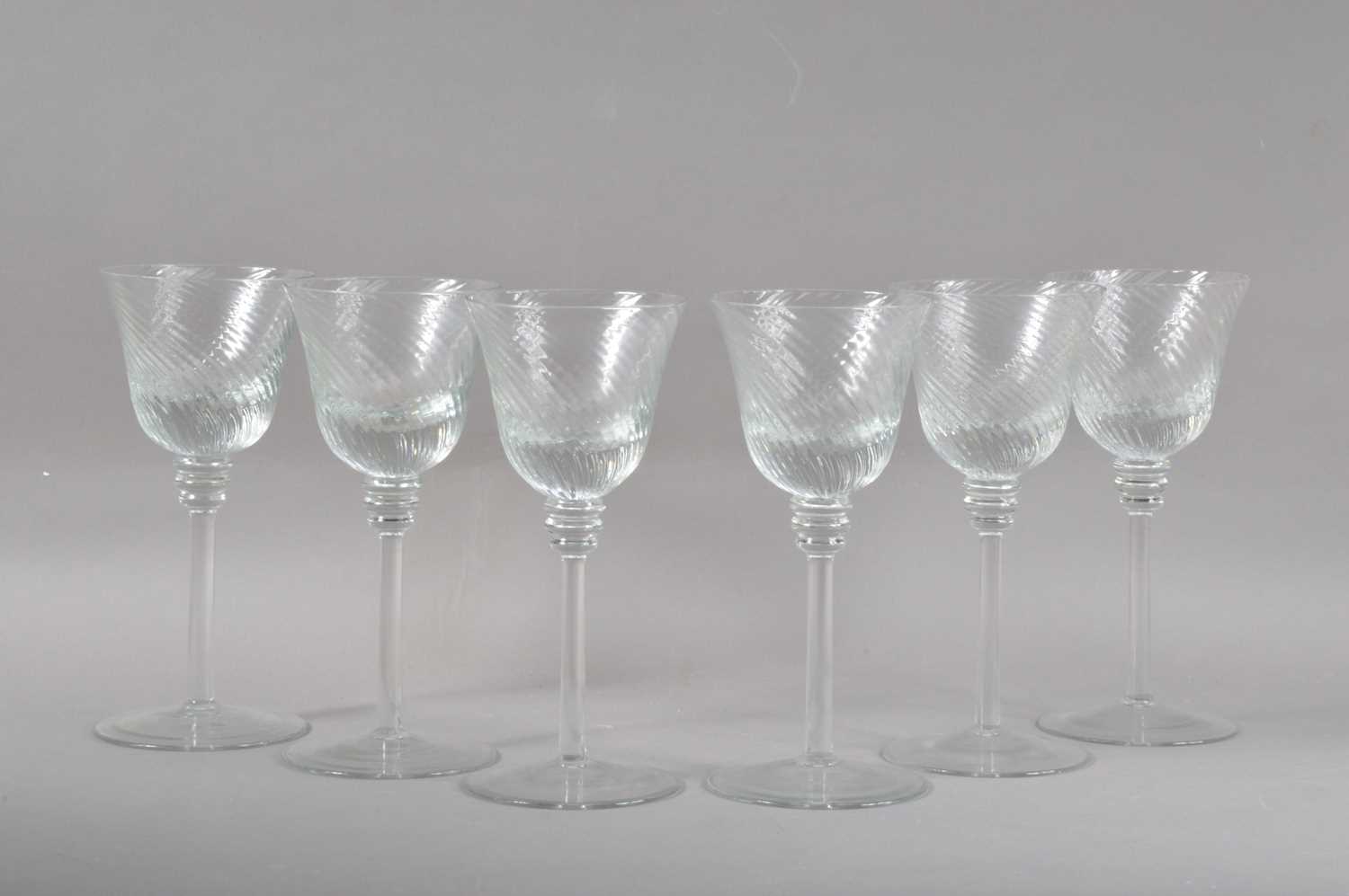 Lot 57 - A set of six large Italian wine glasses