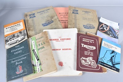 Lot 512 - An assortment of Instruction and Workshop Manuals