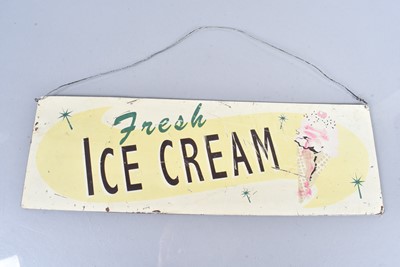 Lot 29 - A small vintage 'Fresh Ice Cream' signed