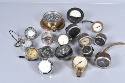 Lot 537 - A collection of Automotive and other dials and gauges