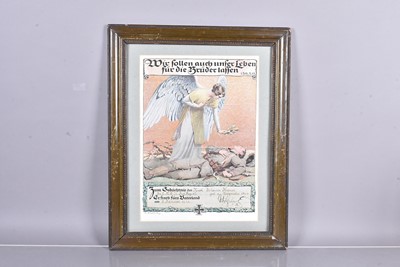 Lot 584 - A WWI German Memorial Scroll