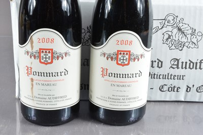 Lot 22 - Six bottles of Pommard 'En Mareau' 2008