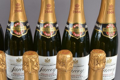 Lot 94 - Twelve half bottles of Justerini and Brooks Sarcey Champagne