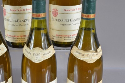 Lot 95 - Six bottles of Meursault Genevrieres 1er Cru 1986