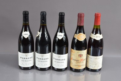 Lot 114 - Five bottles of Burgundy