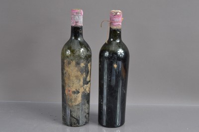 Lot 137 - Two bottles of very old Bordeaux (Petrus?)