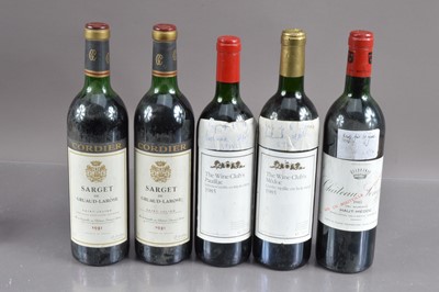 Lot 164 - Five bottles of Bordeaux