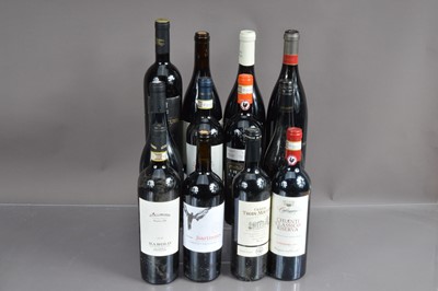 Lot 184 - Twelve bottles of red wine including Chiantis