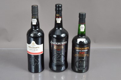 Lot 201 - Three bottles of Port including a 1 litre bottle of Cockburn's 'Special Reserve'