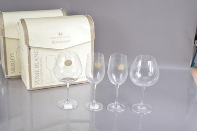 Lot 230 - Two pairs of Waterford Crystal 'Robert Mondavi' specialist wine glasses