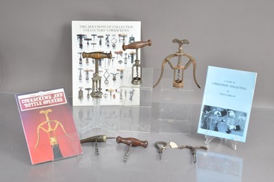 Lot 233 - A group of collectible 19th Century corkscrews and accompanying literature