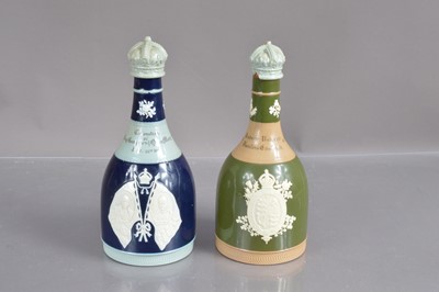 Lot 241 - Two Copeland (Late Spode) commemorative stoneware whisky decanters
