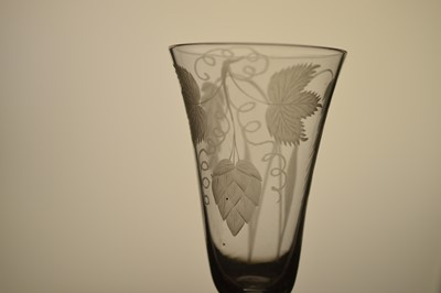 Lot 249 - Two late Georgian glass ale drinking glasses