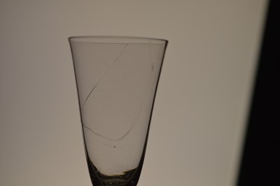 Lot 249 - Two late Georgian glass ale drinking glasses