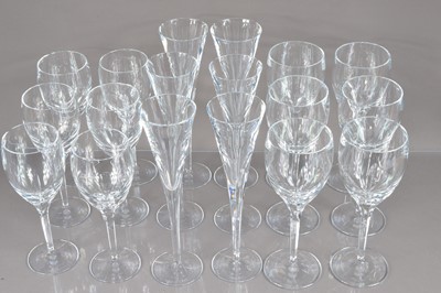 Lot 257 - An elegant set of crystal glasses for six people by John Rocha for Waterford