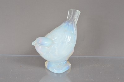 Lot 258 - A French opalescent art glass model of a sparrow