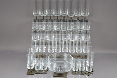 Lot 259 - A suite of mid-century modern Rosenthal 'Linear Smoke' stemware glasses