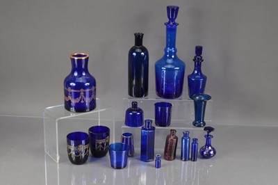 Lot 264 - A quantity of "Bristol Blue" glass items