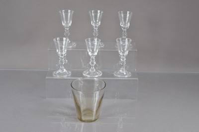 Lot 268 - A set Six hand-blown 19th Century style port glasses