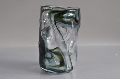 Lot 281 - A Whitefriars 'Knobbly Cased' glass vase designed by William Wilson and Harry Dyer