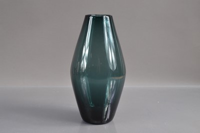 Lot 283 - A Whitefriars conical vase in 'Midnight Blue' soda glass designed by Geoffrey Baxter (1922-1995)