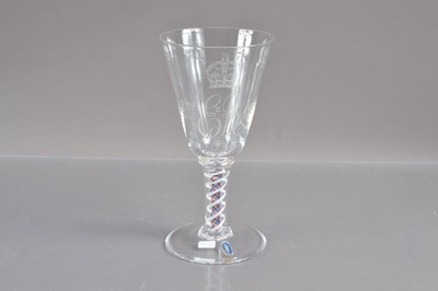 Lot 293 - A Whitefriars Elizabeth II 1953 Coronation Commemorative Goblet