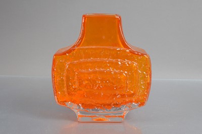 Lot 301 - A Whitefriars 'TV Vase' in the Tangarine Orange colourway
