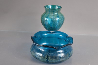 Lot 305 - Two items of Art Nouveau style glass possibly WMF Myra Kristall