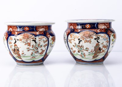 Lot 345 - Two Japanese Imari Jardinieres