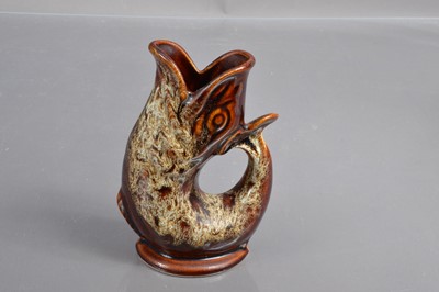 Lot 361 - A Foster's Studio Pottery Cornwall 'Guggle' or 'Glug' Jug