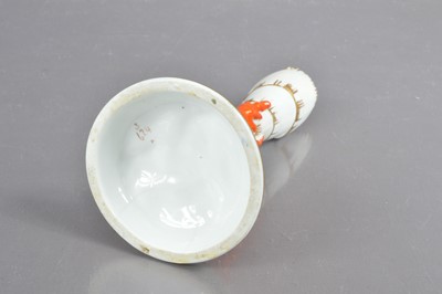 Lot 365 - A Victorian porcelain tower shell and coral shaped spill-vase
