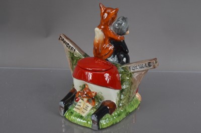 Lot 371 - A novelty "For Fox Sake" ("Beaufort Hunt") teapot designed by Vince McDonald for 'Totally Teapots' of Stoke-On-Trent