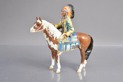 Lot 387 - Beswick figure of a native American chief riding a skewbald horse